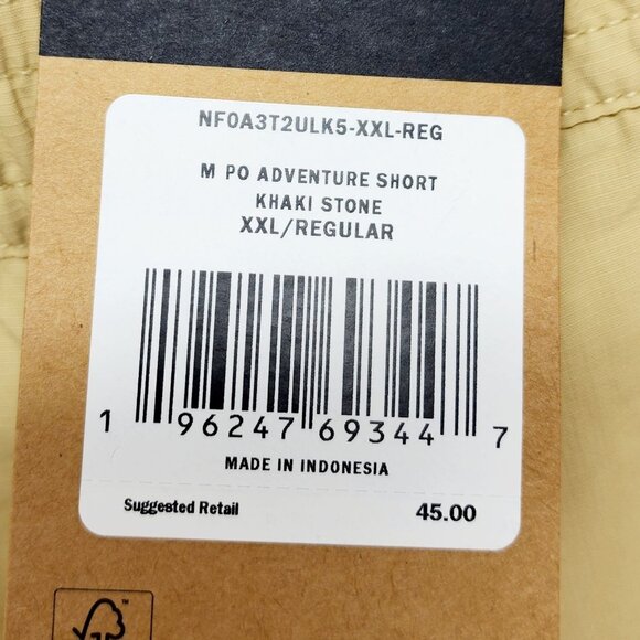 Men's Shorts The North Face Size XXL Khaki Stone Adventure Regular Fit NEW - Picture 3 of 9